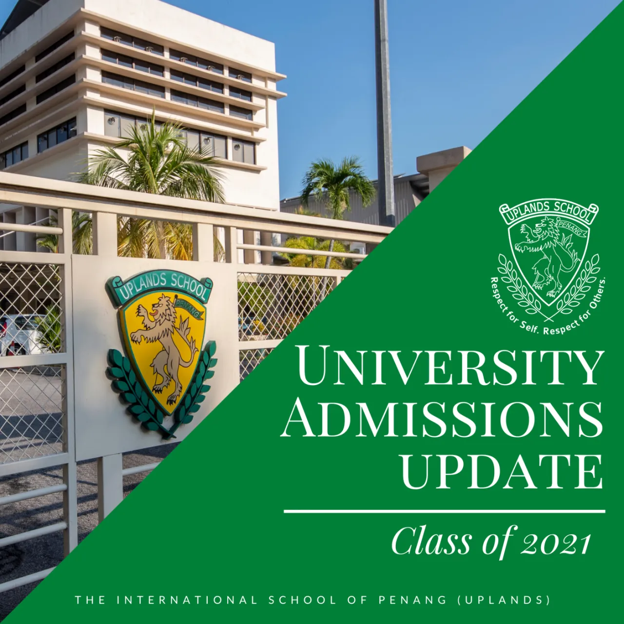 University Admissions Update - Uplands Class of 2021